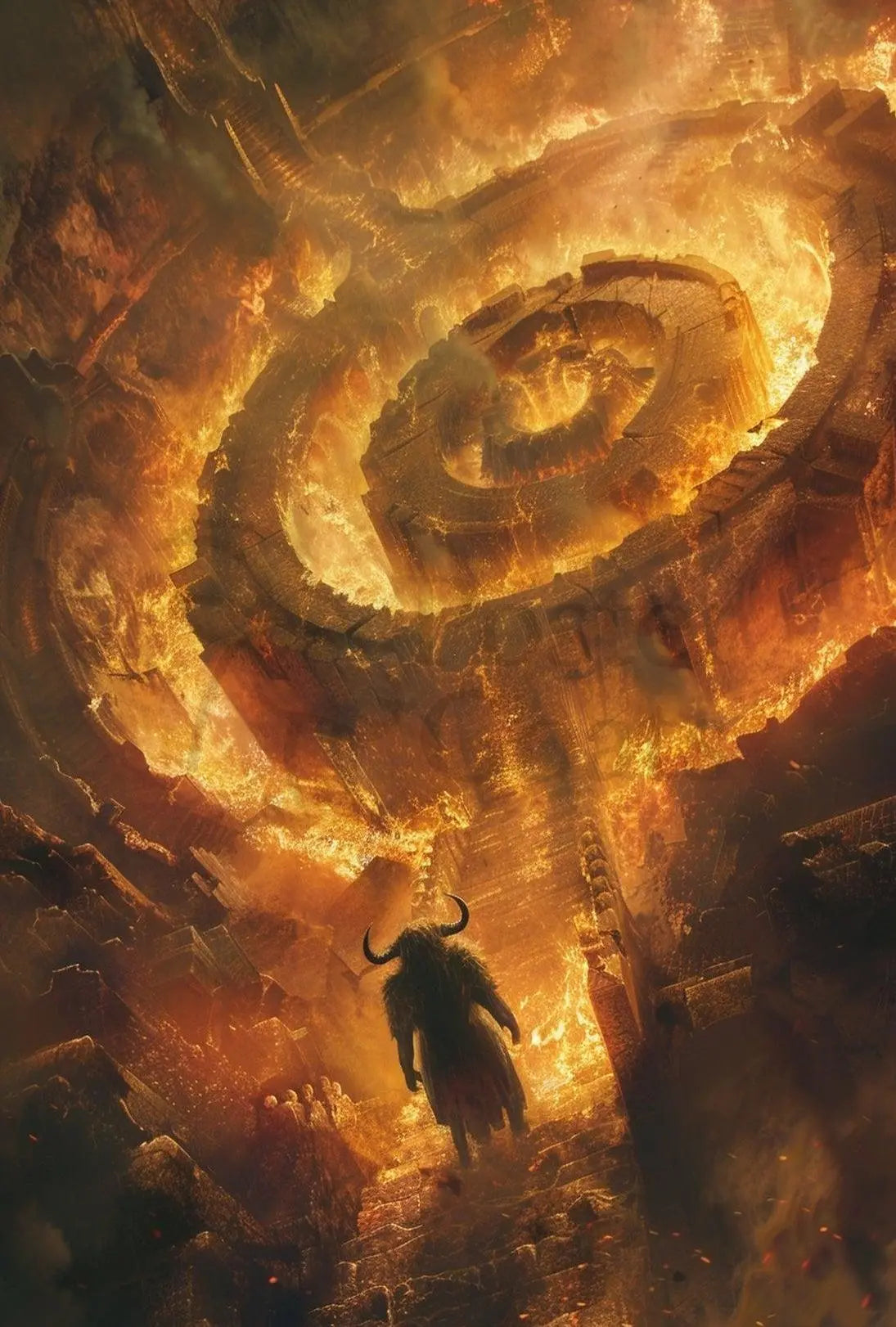 Infernal Mythic Adventure in Artistic, Pop Culture Poster PosterGoat