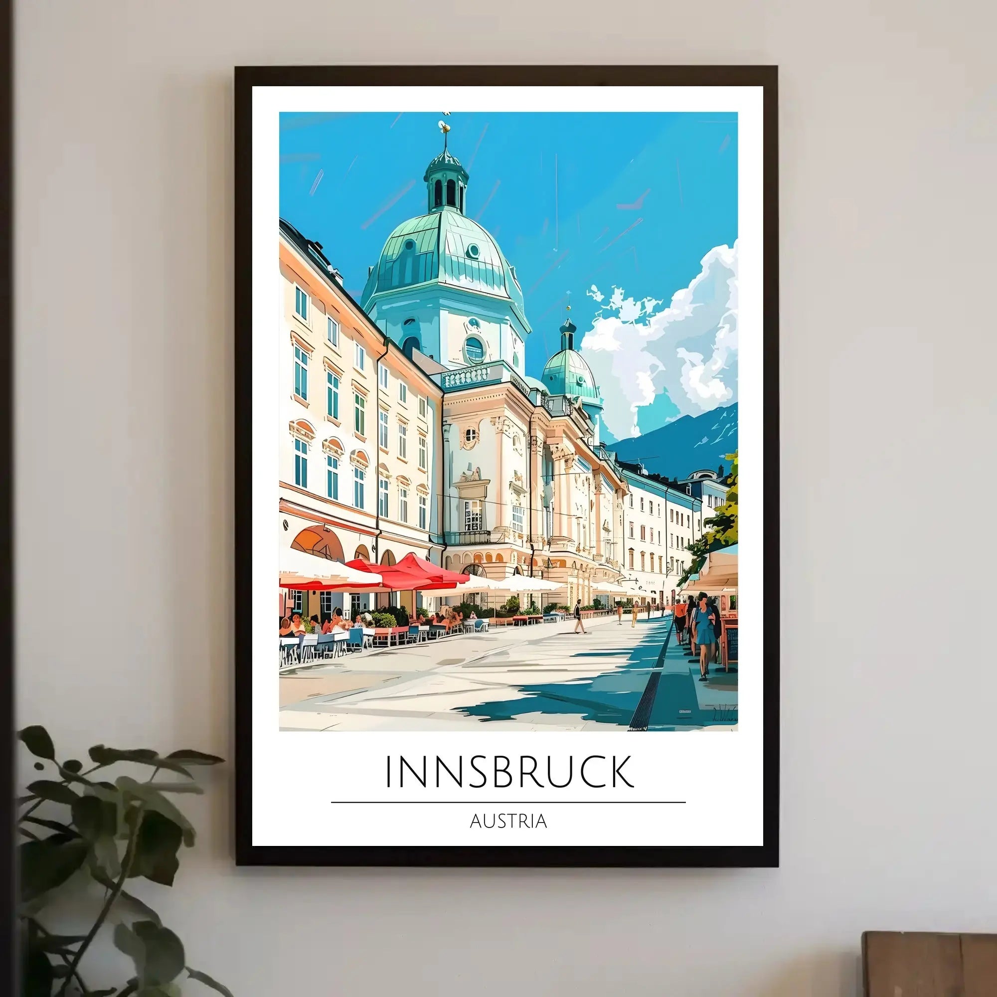 Innsbruck Austria Vibrant Architecture Travel Poster PosterGoat