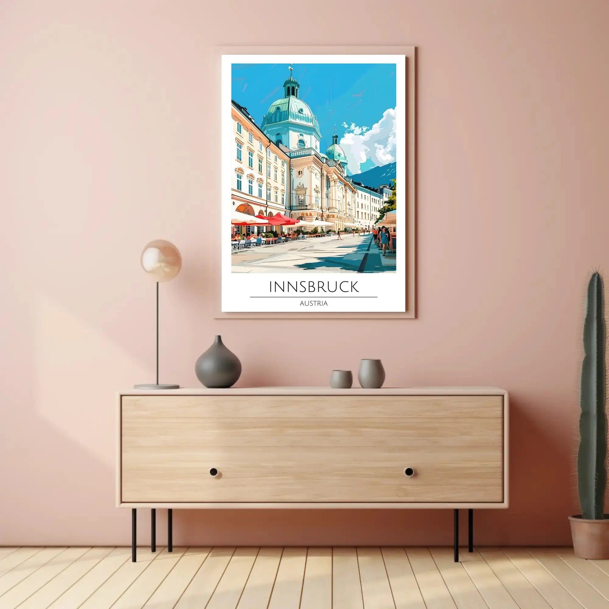 Innsbruck Austria Vibrant Architecture Travel Poster PosterGoat