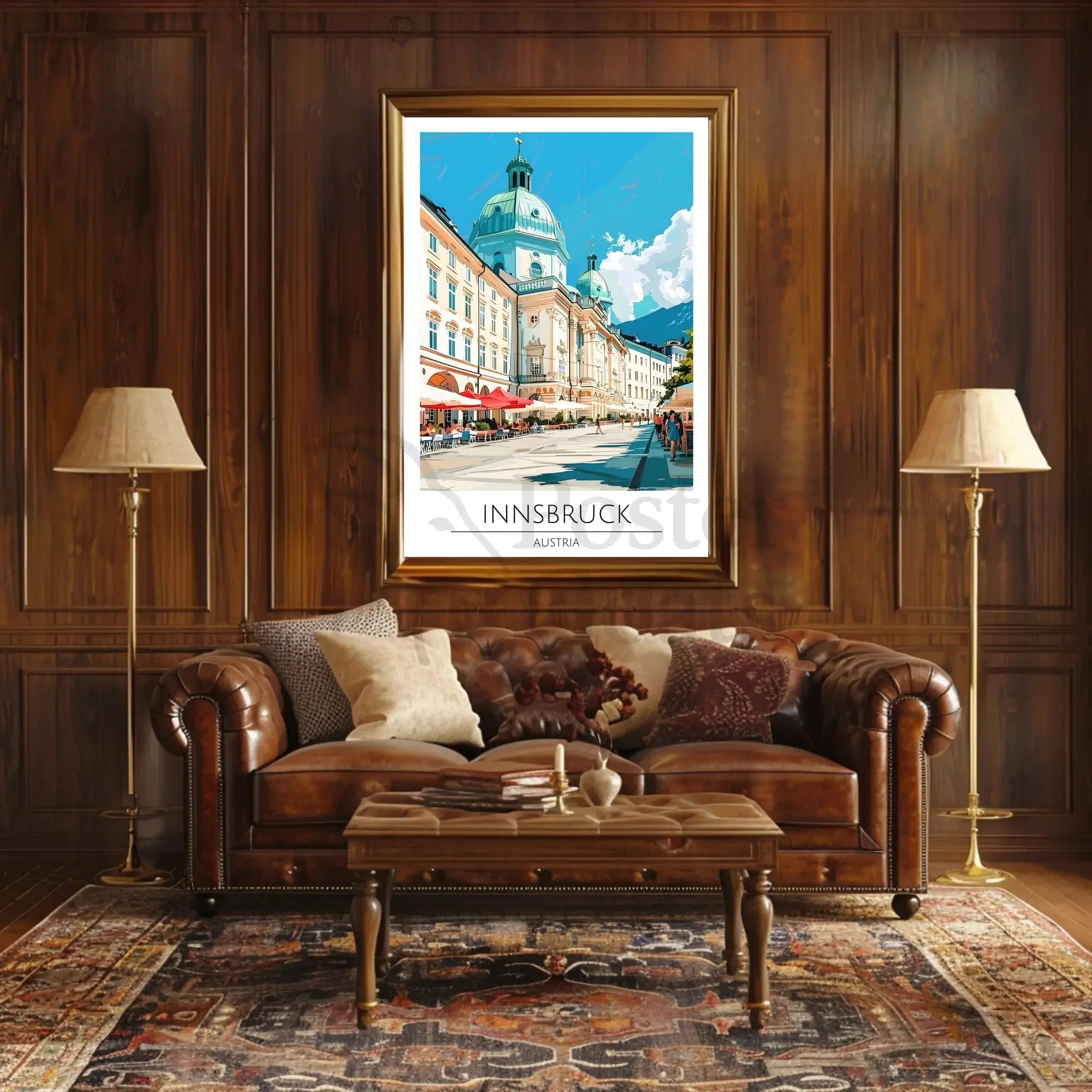 Innsbruck Austria Vibrant Architecture Travel Poster PosterGoat