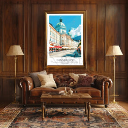 Innsbruck Austria Vibrant Architecture Travel Poster PosterGoat