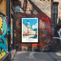 Innsbruck Austria Vibrant Architecture Travel Poster PosterGoat