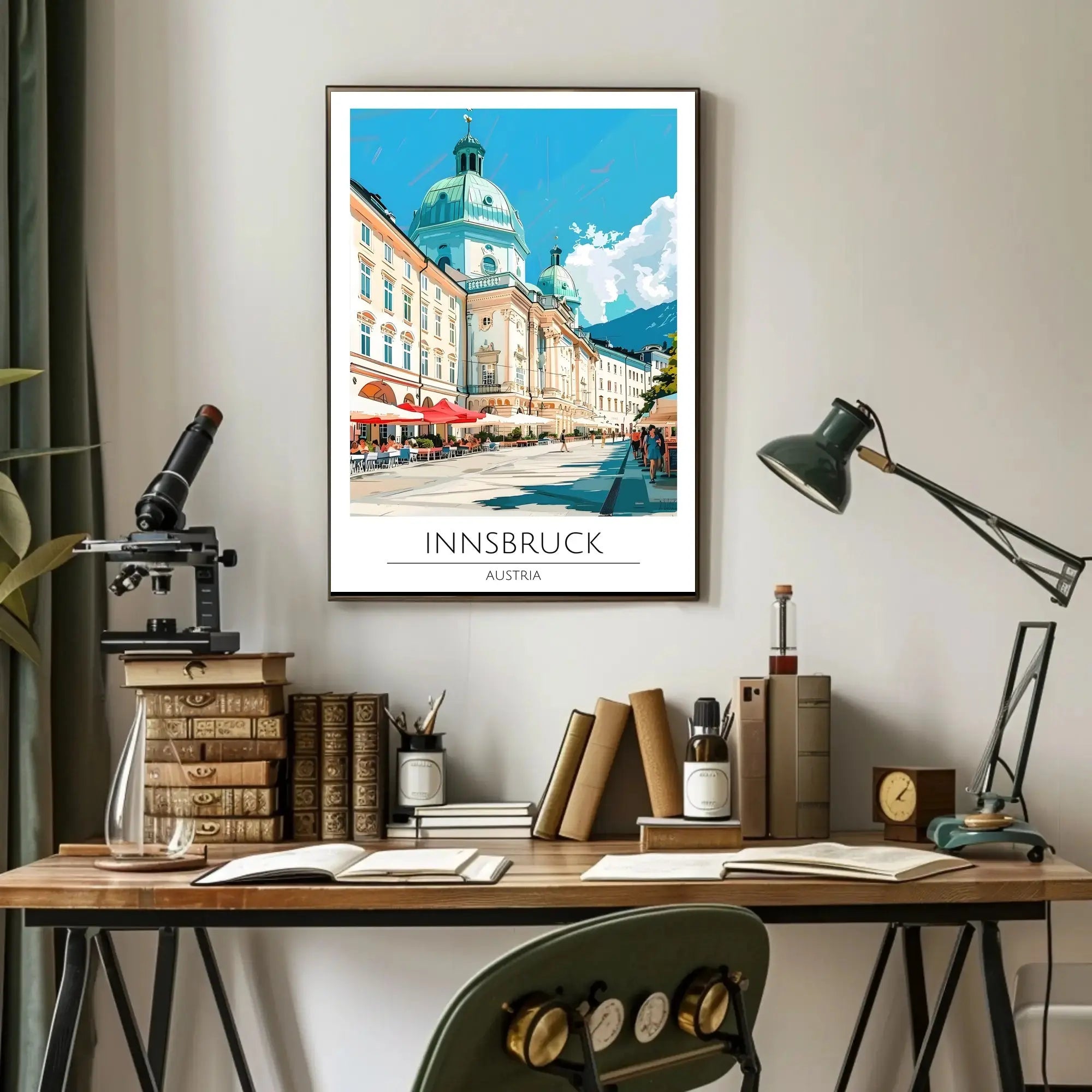 Innsbruck Austria Vibrant Architecture Travel Poster PosterGoat