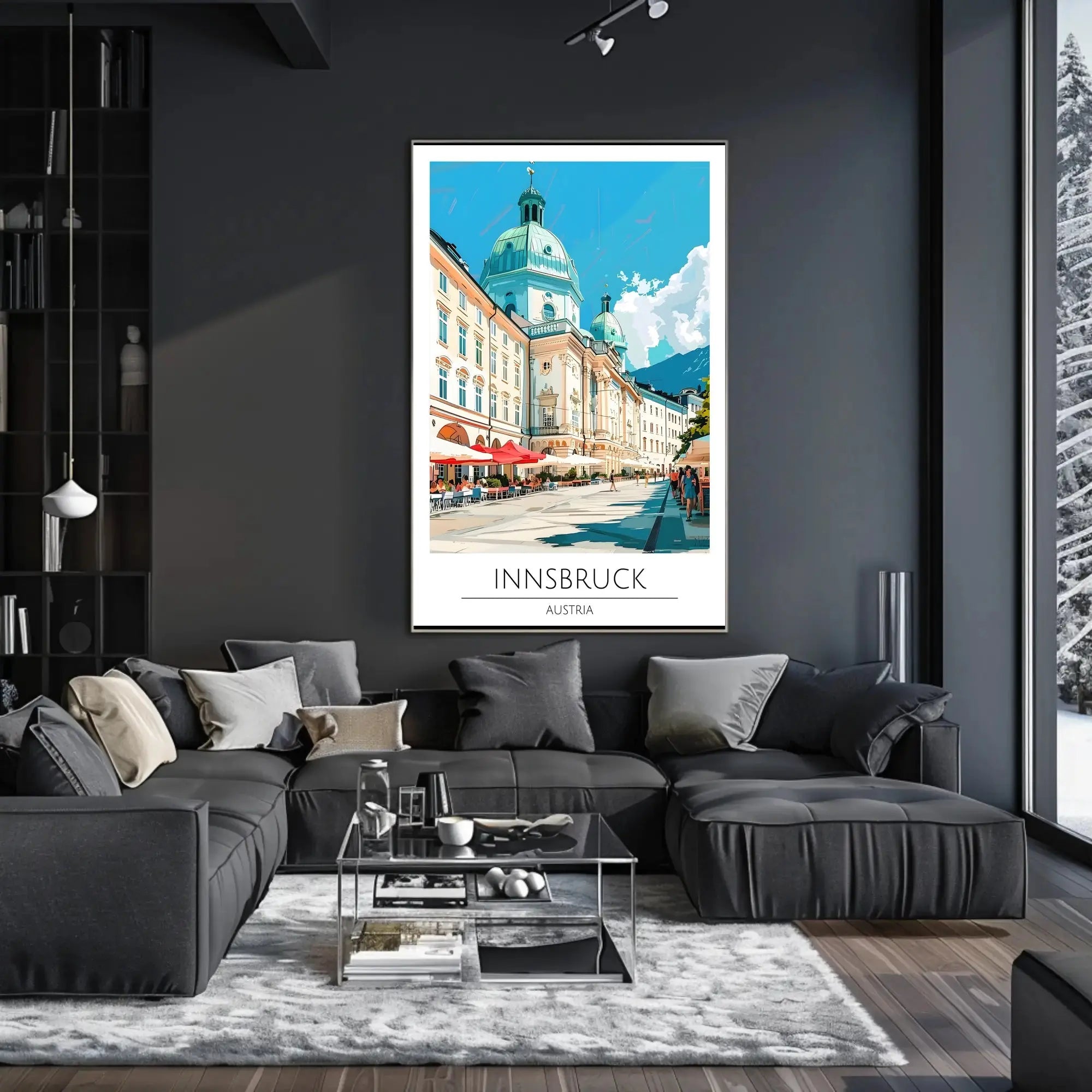 Innsbruck Austria Vibrant Architecture Travel Poster PosterGoat