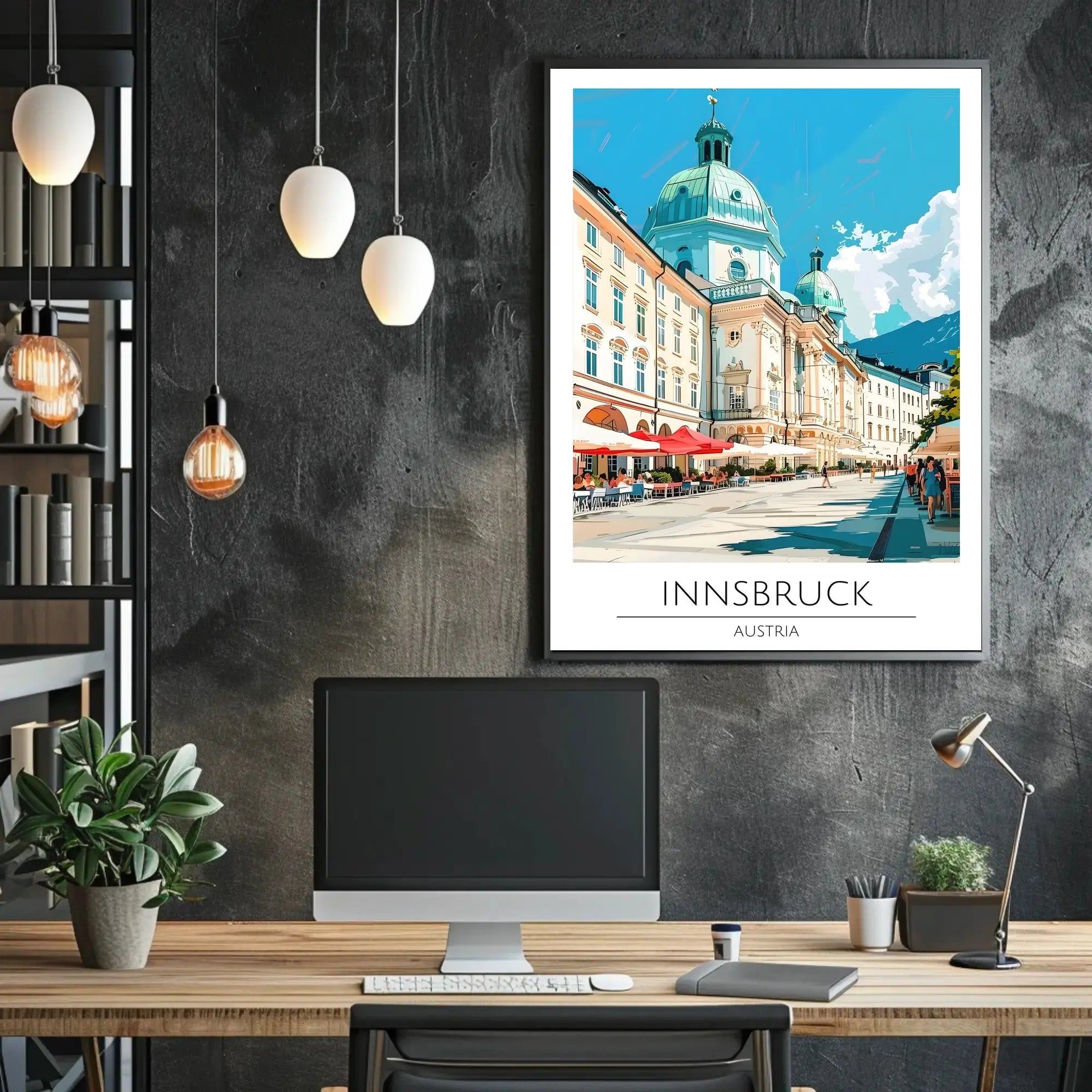 Innsbruck Austria Vibrant Architecture Travel Poster PosterGoat