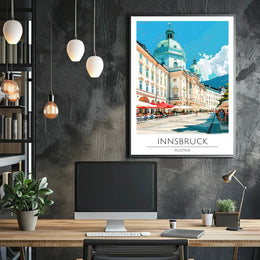 Innsbruck Austria Vibrant Architecture Travel Poster PosterGoat
