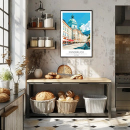 Innsbruck Austria Vibrant Architecture Travel Poster PosterGoat