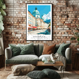 Innsbruck Austria Vibrant Architecture Travel Poster PosterGoat