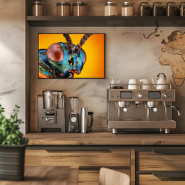 Insect Study on Vibrant Background Animal Poster PosterGoat
