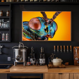Insect Study on Vibrant Background Animal Poster PosterGoat