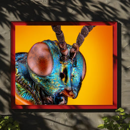 Insect Study on Vibrant Background Animal Poster PosterGoat