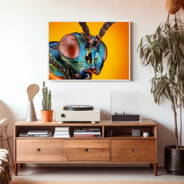 Insect Study on Vibrant Background Animal Poster PosterGoat