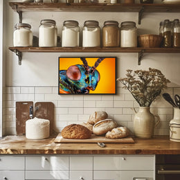 Insect Study on Vibrant Background Animal Poster PosterGoat