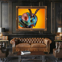 Insect Study on Vibrant Background Animal Poster PosterGoat