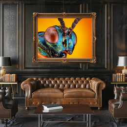 Insect Study on Vibrant Background Animal Poster PosterGoat