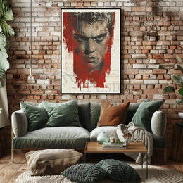 Intense Expressionism: Dramatic Close-up Artistic Poster PosterGoat