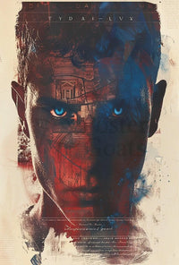 Intense Gaze with Surreal Architectural Abstract Artistic Poster PosterGoat
