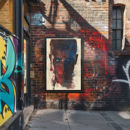 Intense Gaze with Surreal Architectural Abstract Artistic Poster PosterGoat