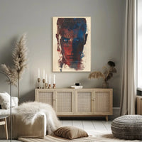 Intense Gaze with Surreal Architectural Abstract Artistic Poster PosterGoat