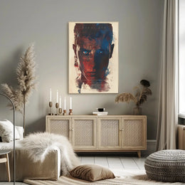 Intense Gaze with Surreal Architectural Abstract Artistic Poster PosterGoat