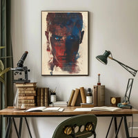 Intense Gaze with Surreal Architectural Abstract Artistic Poster PosterGoat