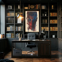 Intense Gaze with Surreal Architectural Abstract Artistic Poster PosterGoat
