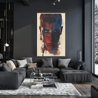 Intense Gaze with Surreal Architectural Abstract Artistic Poster PosterGoat