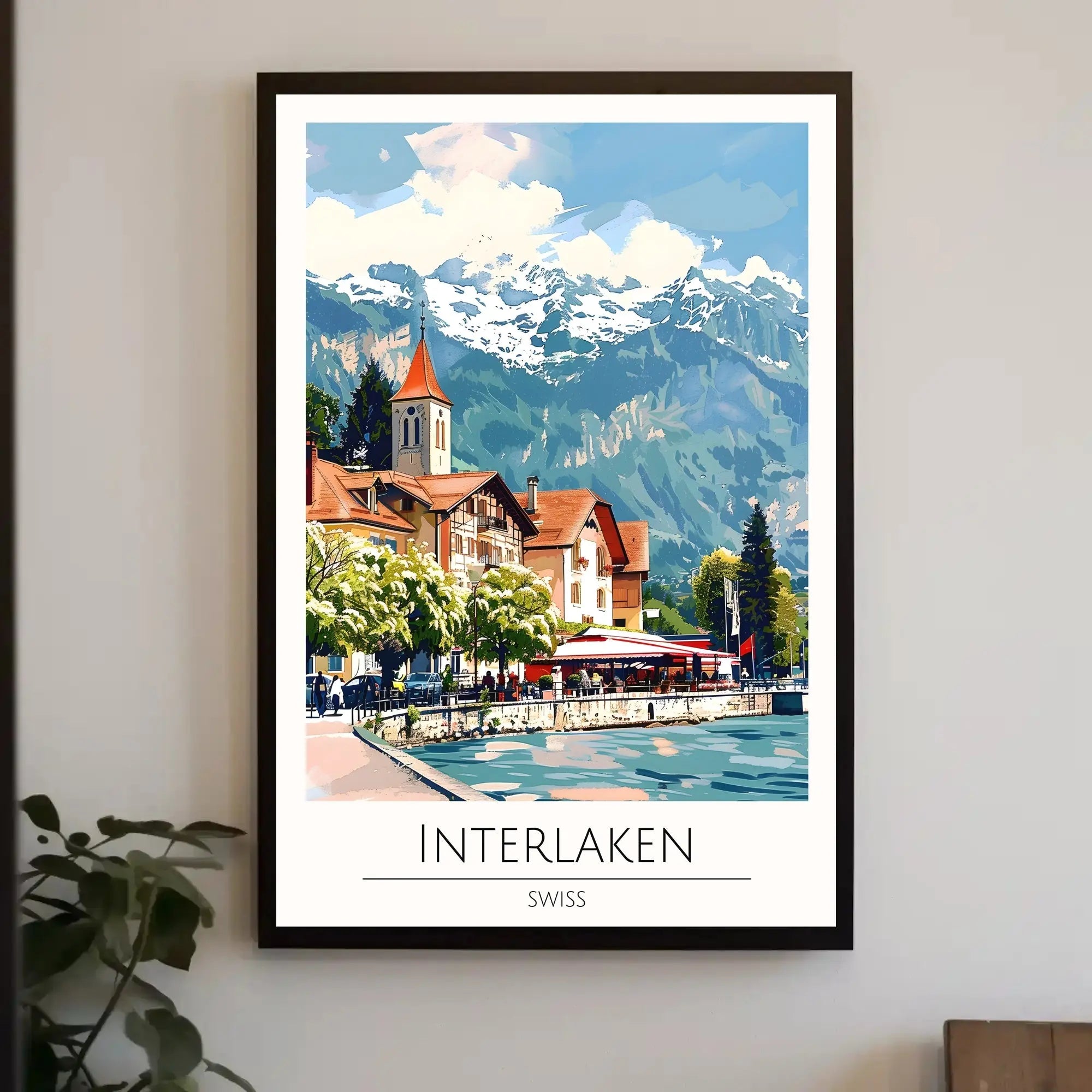 Interlaken Scenic View Travel Poster PosterGoat
