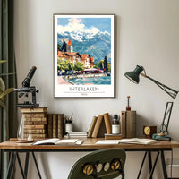 Interlaken Scenic View Travel Poster PosterGoat