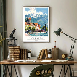Interlaken Scenic View Travel Poster PosterGoat