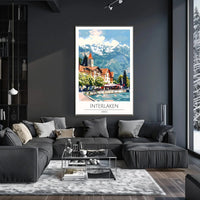 Interlaken Scenic View Travel Poster PosterGoat