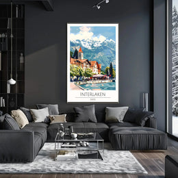 Interlaken Scenic View Travel Poster PosterGoat