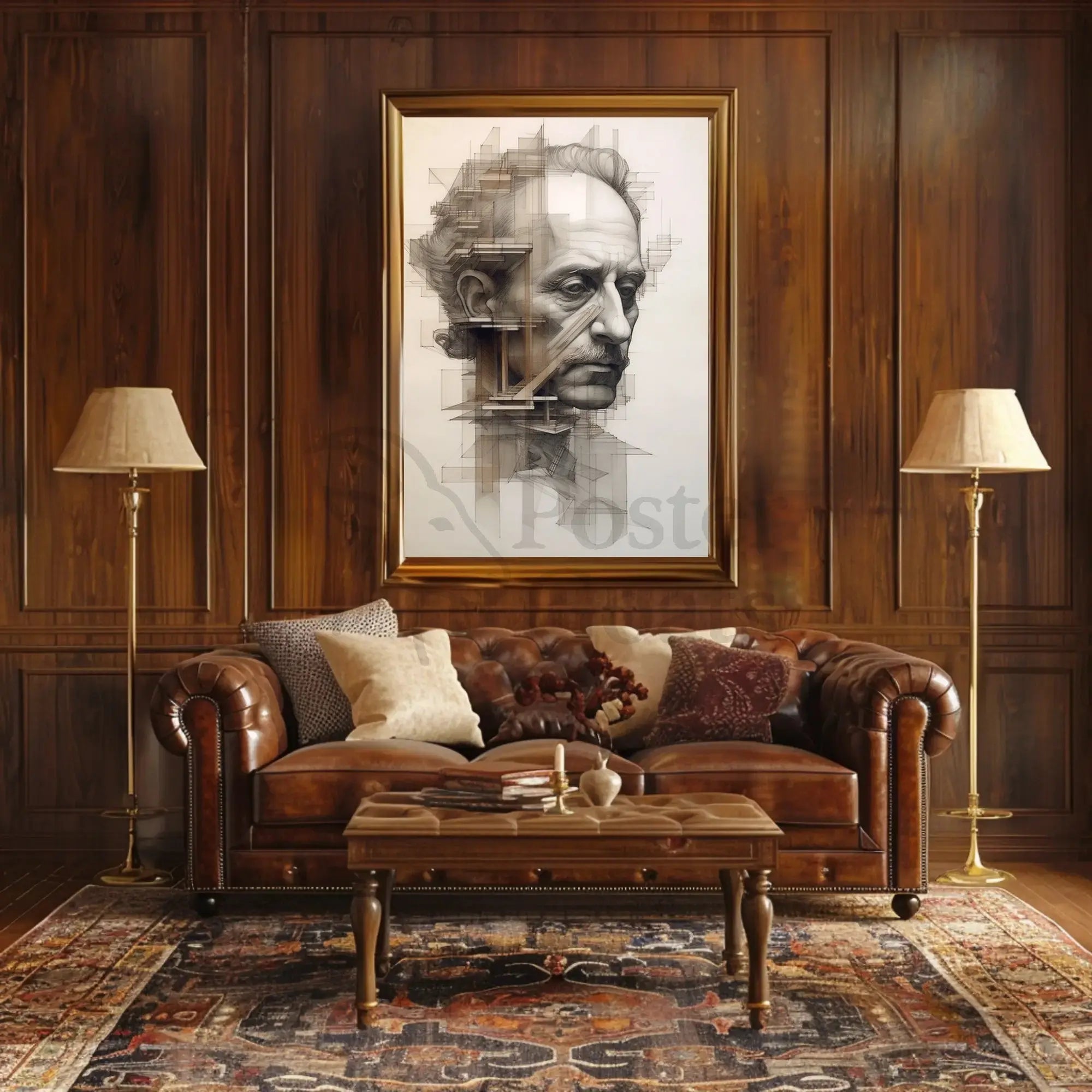 Intricate Geometric Elder Abstraction Art Poster PosterGoat