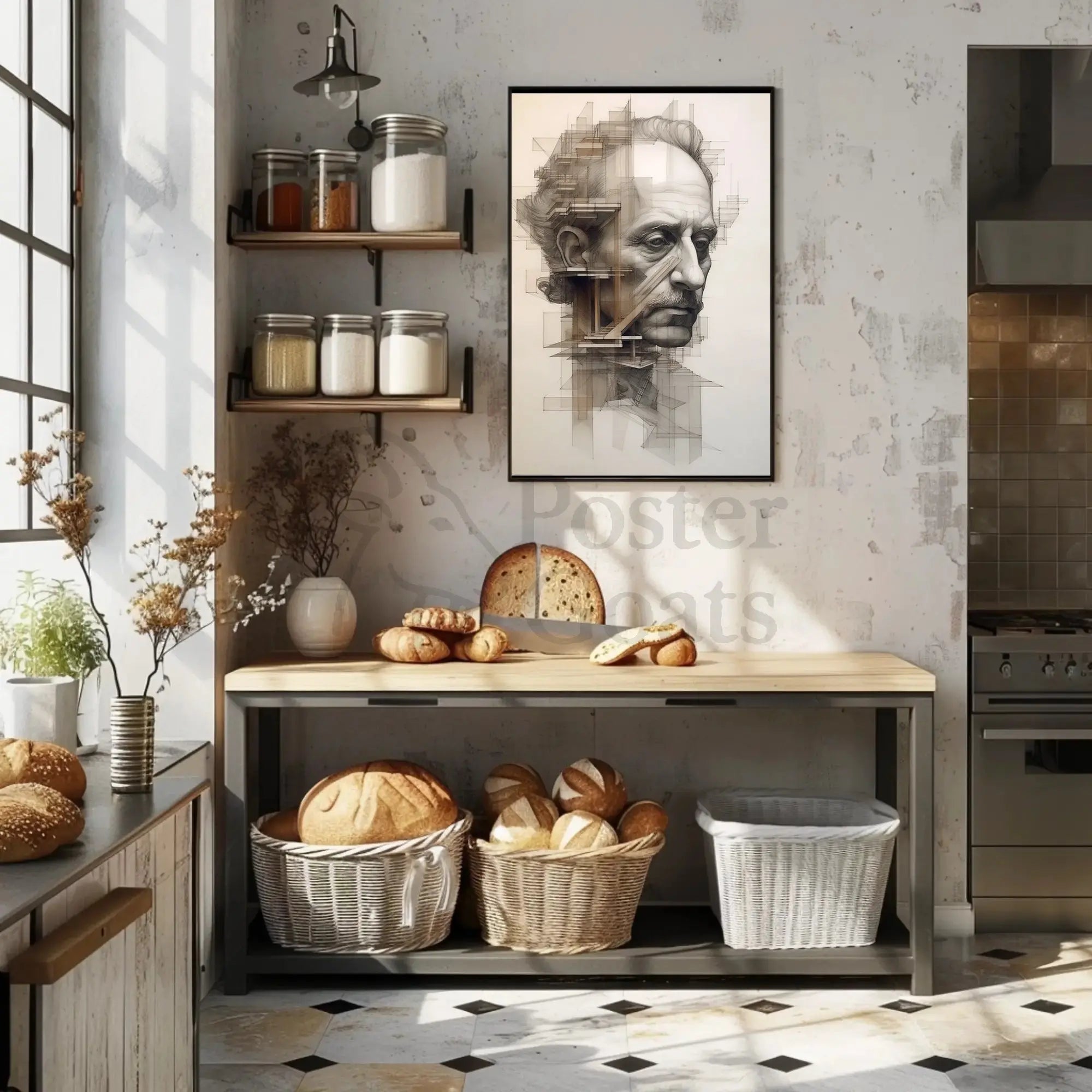 Intricate Geometric Elder Abstraction Art Poster PosterGoat