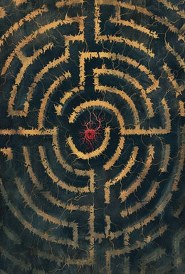 Intricate Maze Heart Design: Abstract, Artistic, or Pop Culture Poster PosterGoat