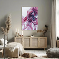 Intricate Octopus Illustration in Ethereal Colors Animal Poster PosterGoat