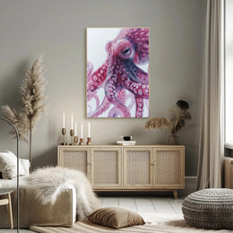 Intricate Octopus Illustration in Ethereal Colors Animal Poster PosterGoat