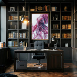 Intricate Octopus Illustration in Ethereal Colors Animal Poster PosterGoat