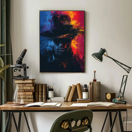 Intriguing Fedora Mystery Noir Art Print Poster PosterGoat