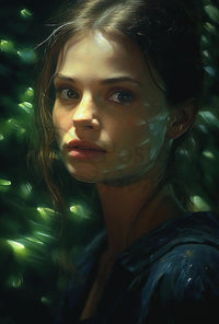 Introspective Beauty in Nature Artistic Poster PosterGoat