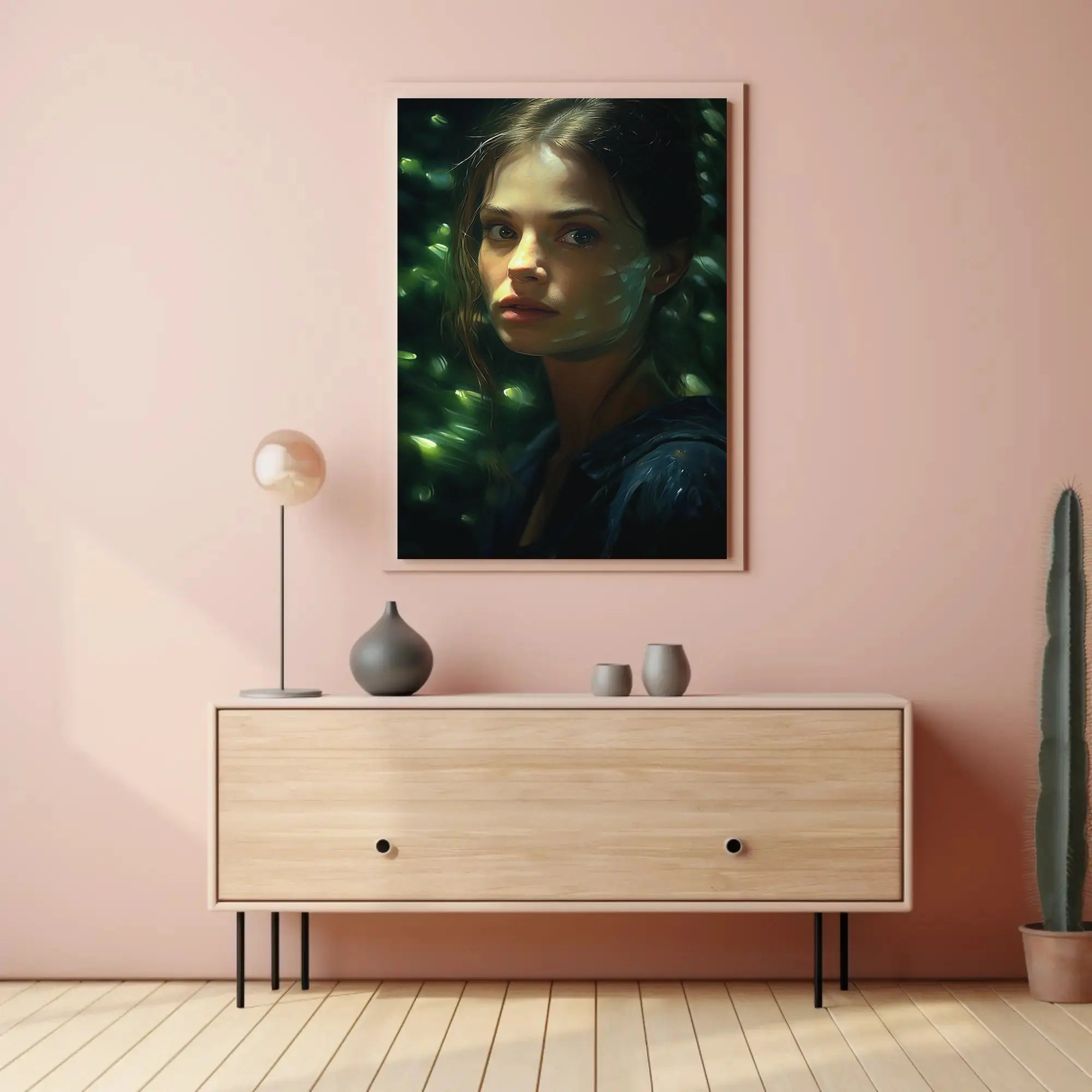 Introspective Beauty in Nature Artistic Poster PosterGoat