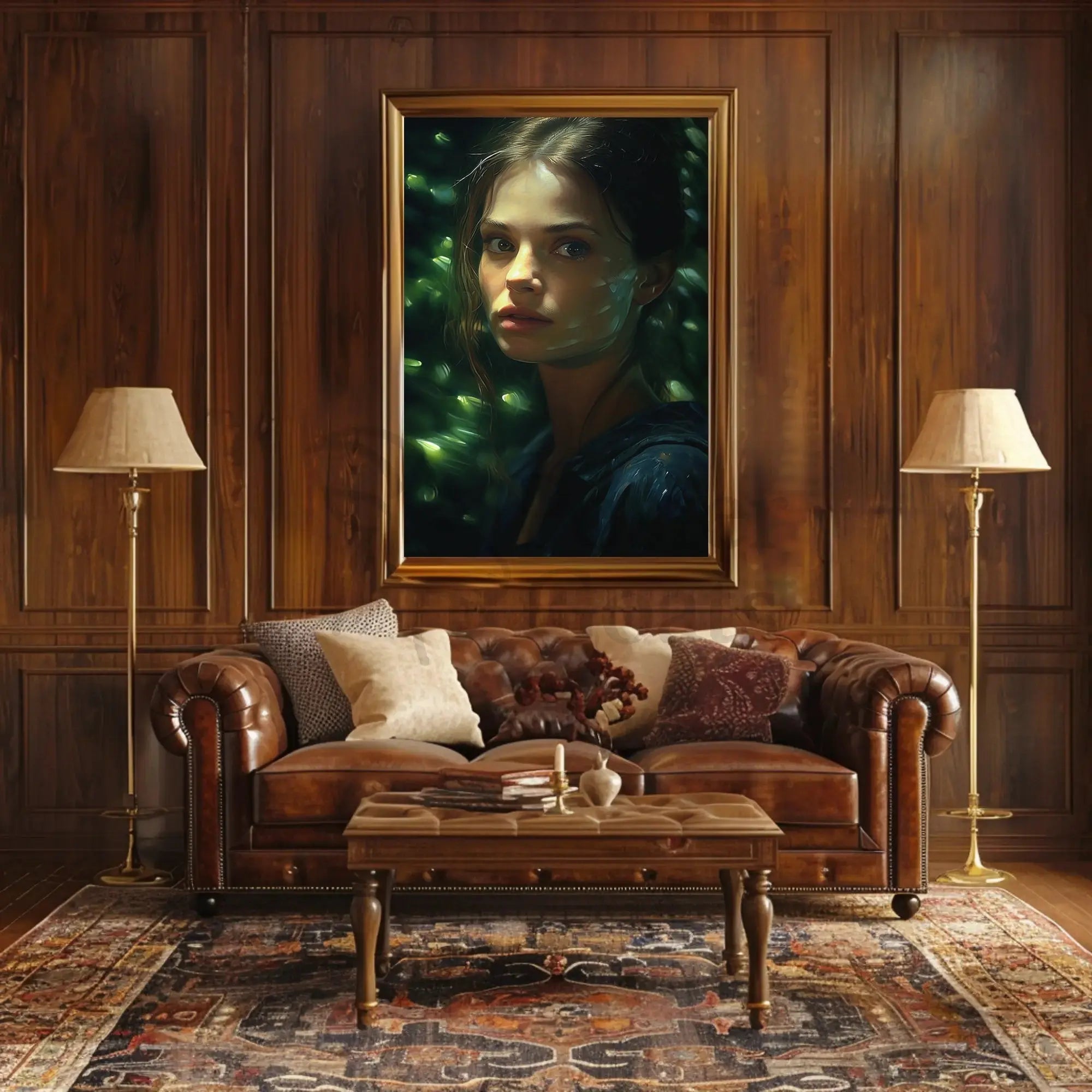 Introspective Beauty in Nature Artistic Poster PosterGoat
