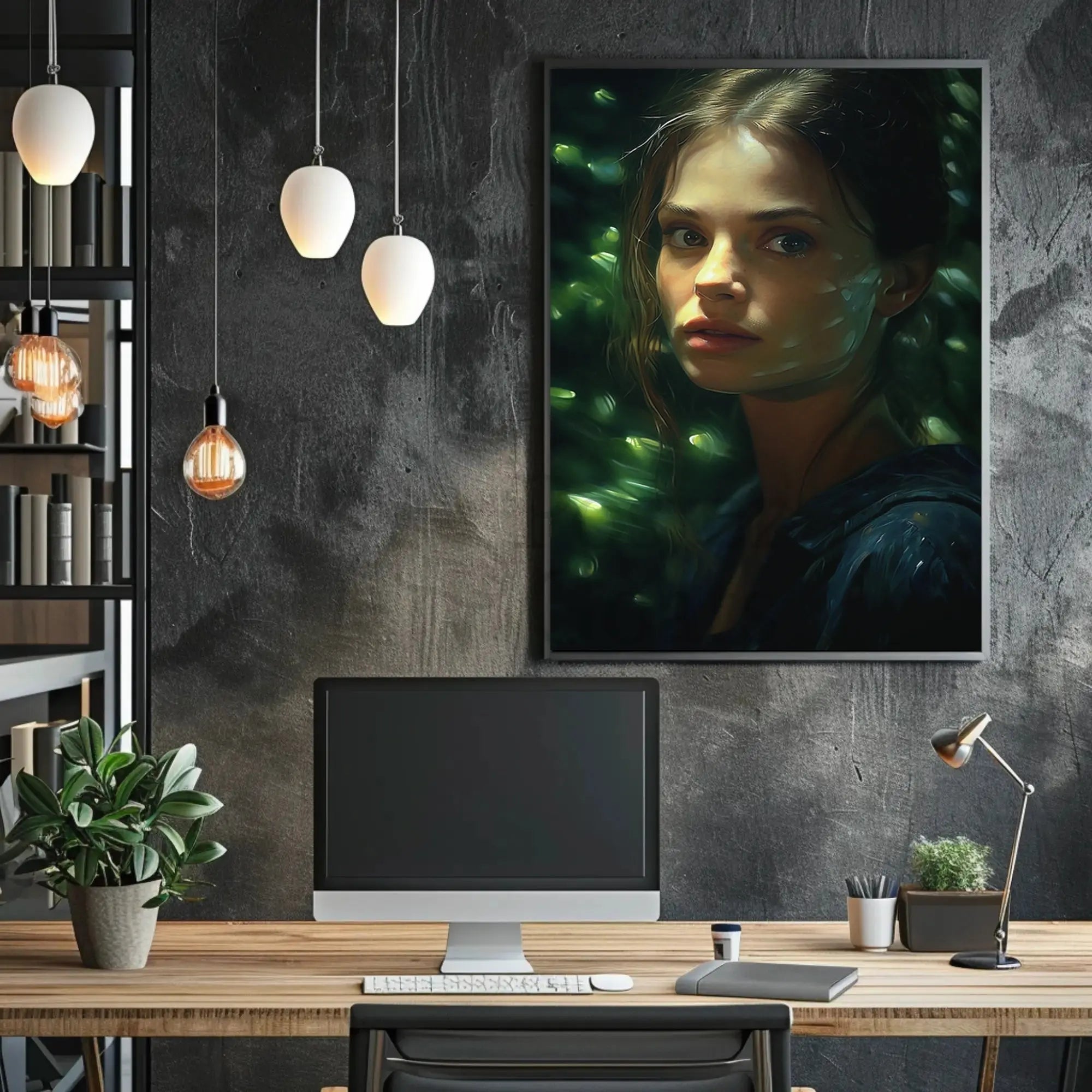 Introspective Beauty in Nature Artistic Poster PosterGoat