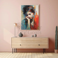 Introspective Beauty: Impressionistic Artistic Poster PosterGoat