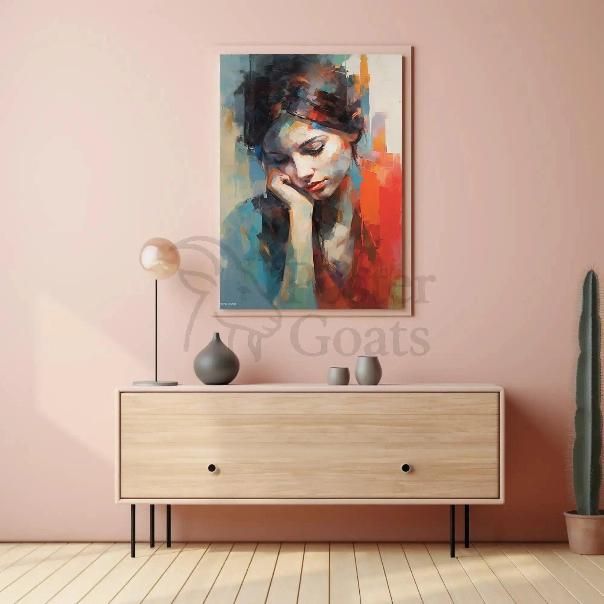 Introspective Beauty: Impressionistic Artistic Poster PosterGoat