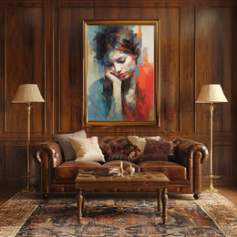 Introspective Beauty: Impressionistic Artistic Poster PosterGoat