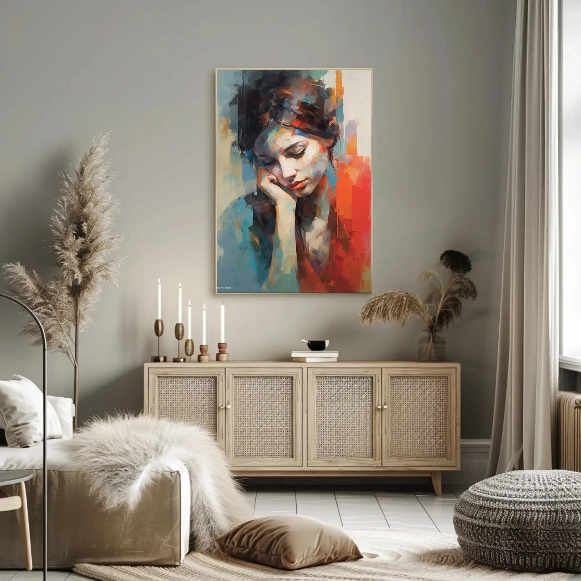 Introspective Beauty: Impressionistic Artistic Poster PosterGoat