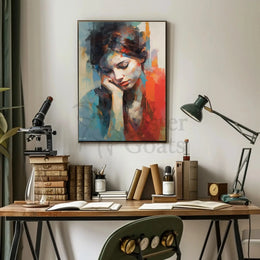Introspective Beauty: Impressionistic Artistic Poster PosterGoat
