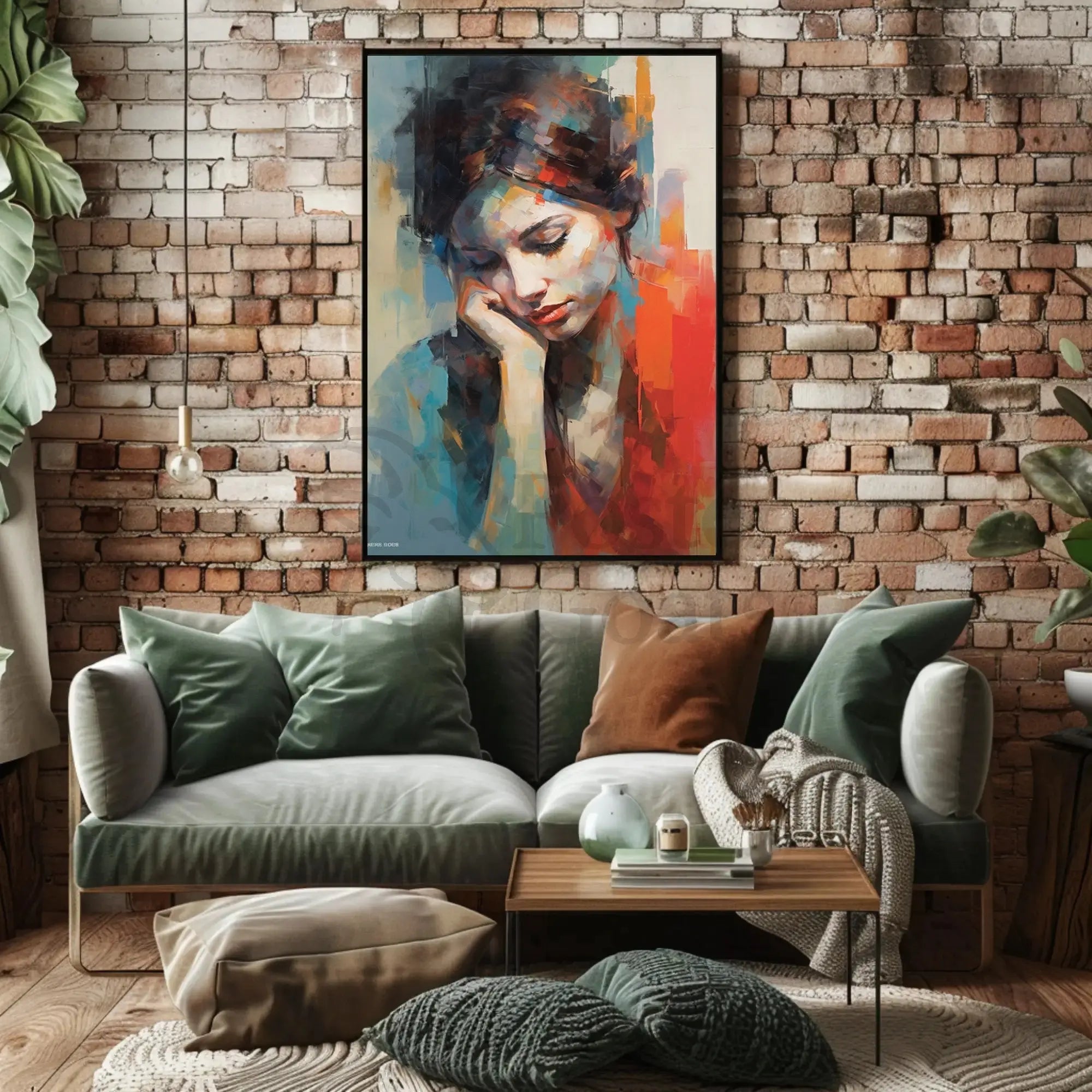 Introspective Beauty: Impressionistic Artistic Poster PosterGoat
