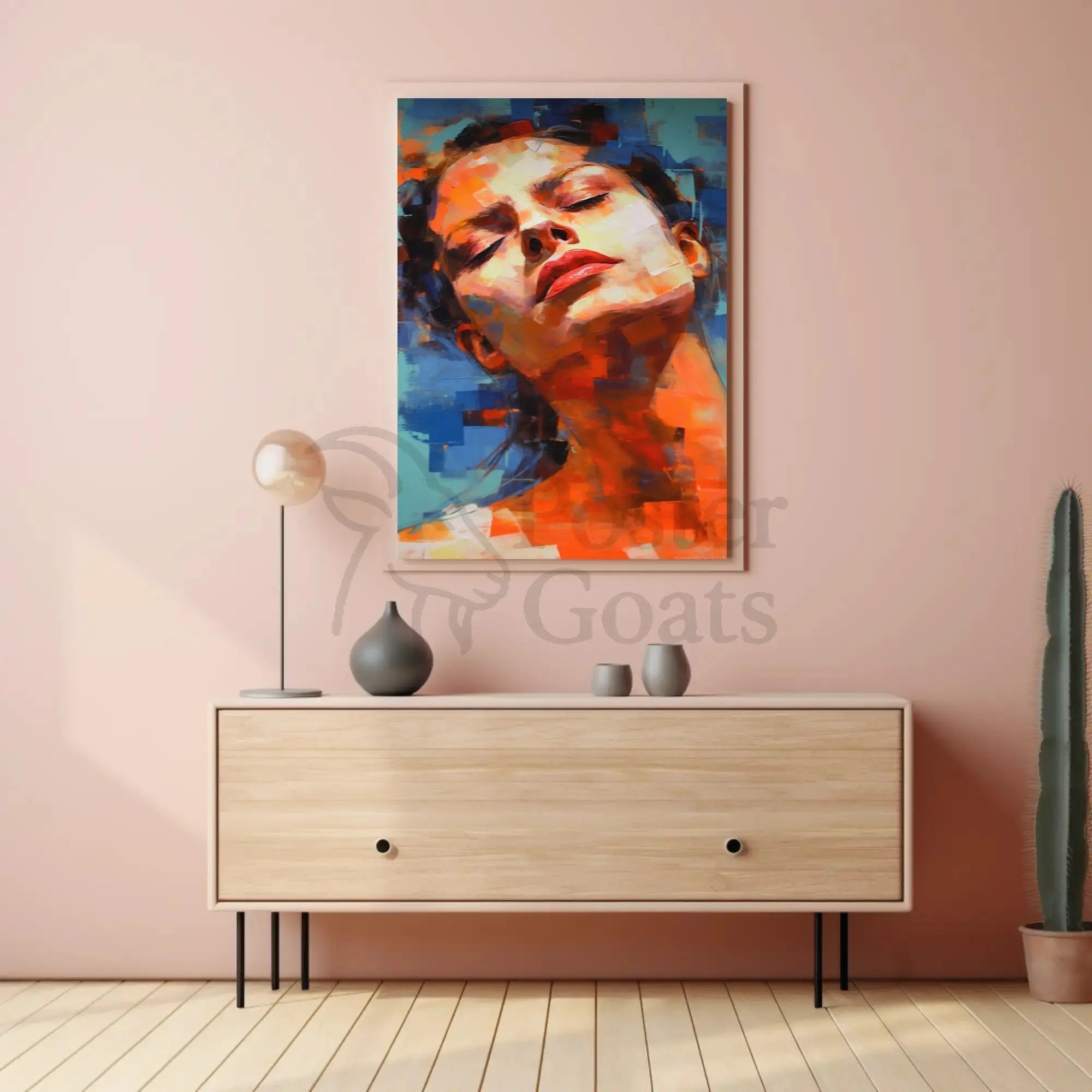 Introspective Expression in Abstract Artistic Poster PosterGoat